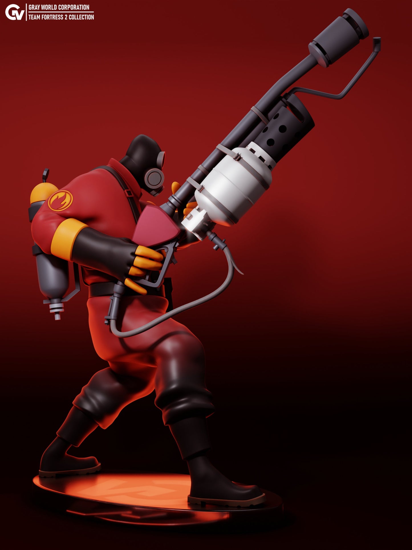 Pyro from Team Fortress 2 - Collectible 3d printed statues - Home Decor - Custom Gift and Painted Versions Available!