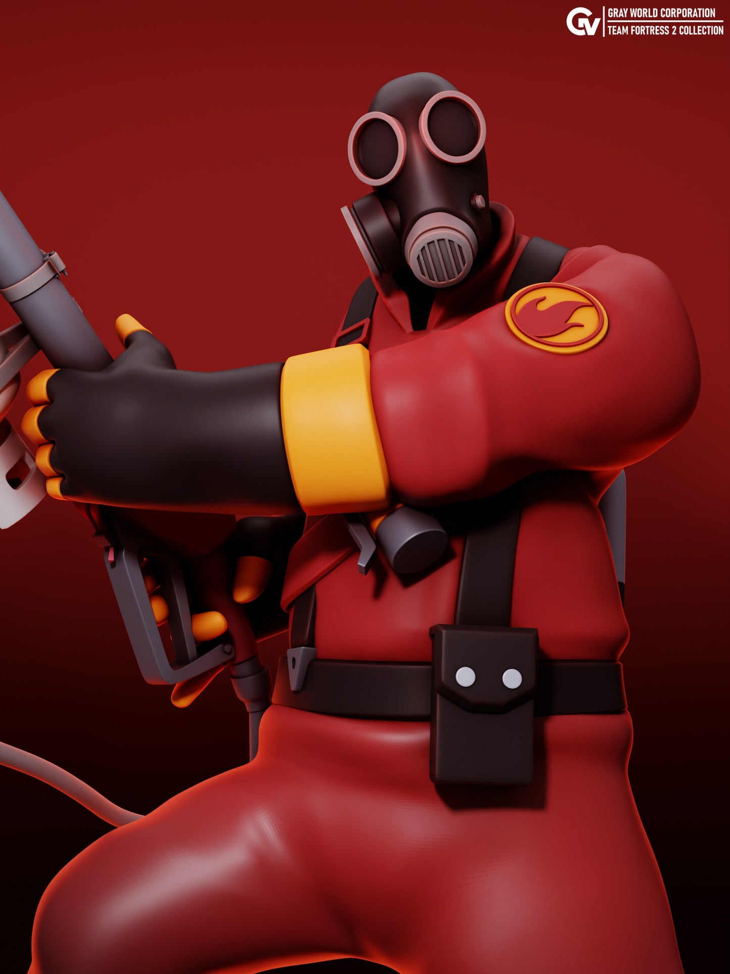 Pyro from Team Fortress 2 - Collectible 3d printed statues - Home Decor - Custom Gift and Painted Versions Available!