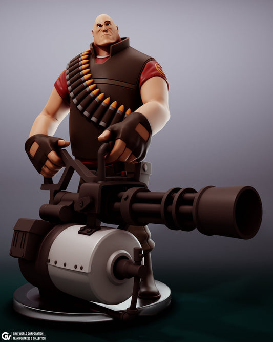 Heavy Gunner from Team Fortress 2 - Collectible 3d printed statues - Home Decor - Custom Gift and Painted Versions Available!