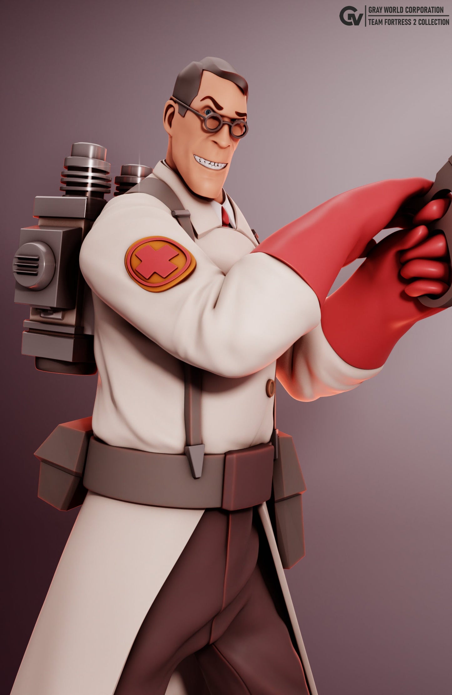 Medic from Team Fortress 2 - Collectible 3d printed statues - Home Decor - Custom Gift and Painted Versions Available!