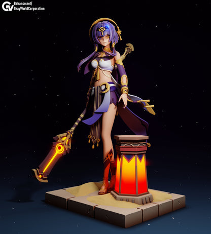 Candance from Genshin Impact - Collectible 3d printed statues - Home Decor - Custom Gift and Painted Versions Available!