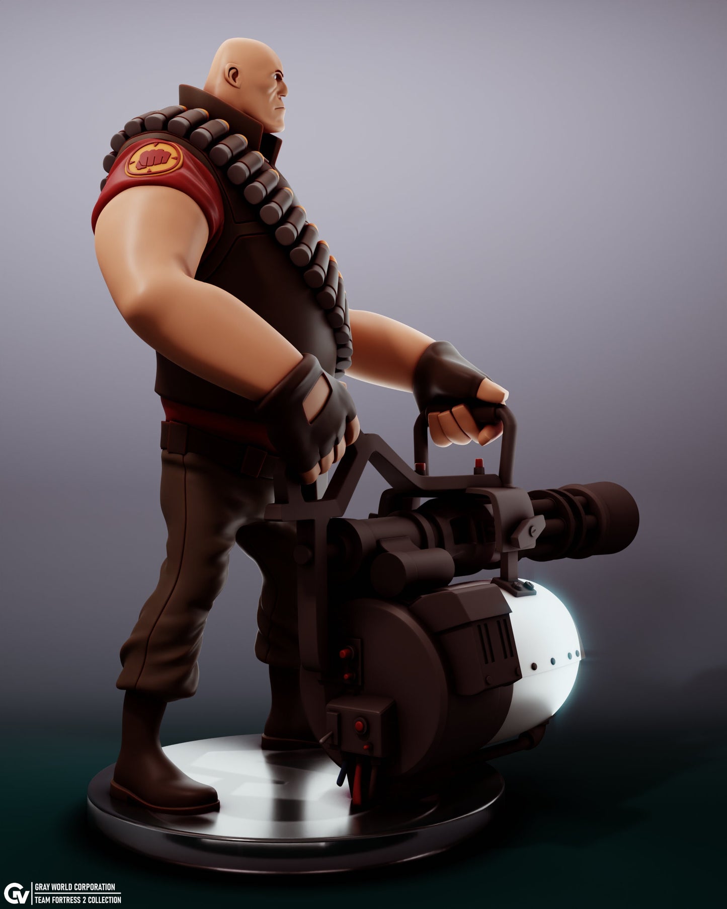 Heavy Gunner from Team Fortress 2 - Collectible 3d printed statues - Home Decor - Custom Gift and Painted Versions Available!