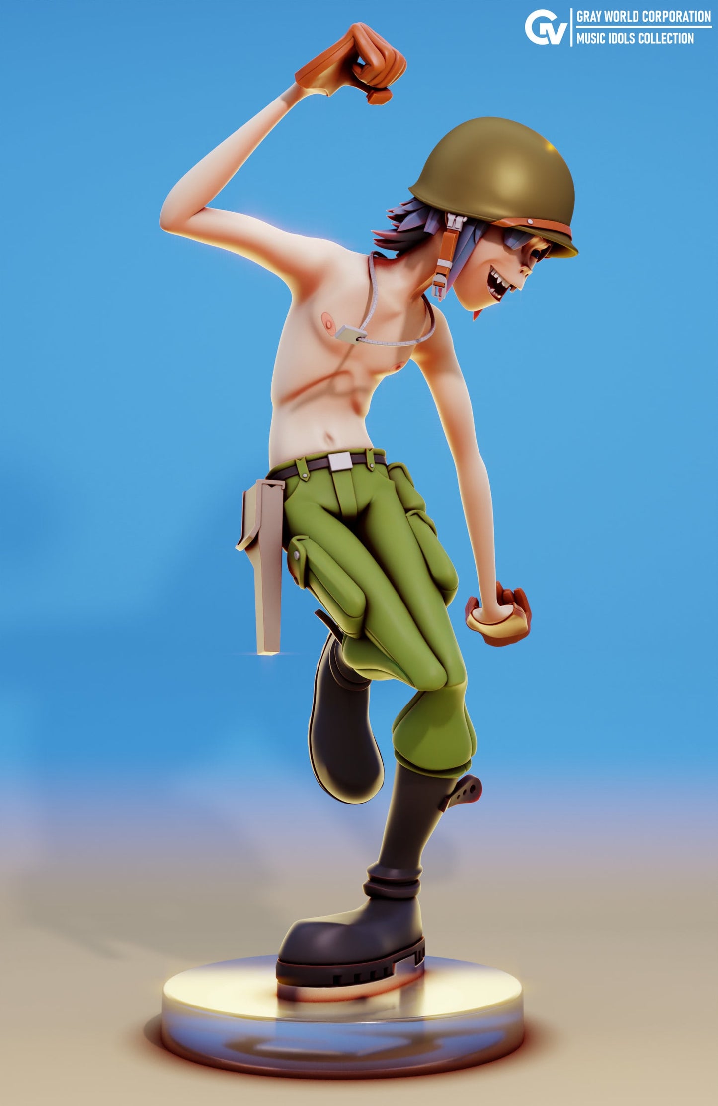 Dirty Harry 2D from Gorillaz - Collectible 3d printed statues - Perfect for Home Decor - Custom Gift and Painted Versions Available!