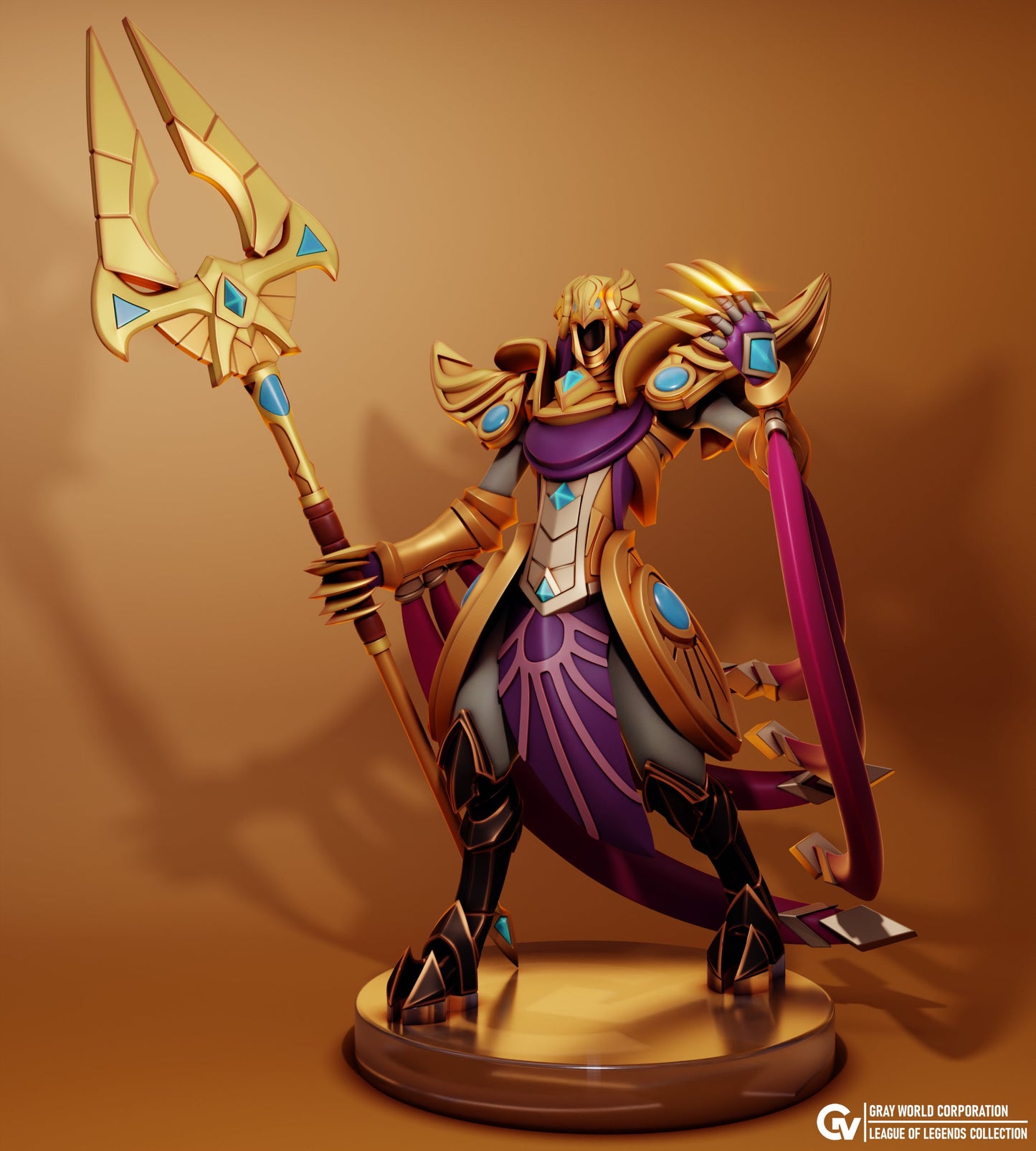 Classic Azir from League of lol  - Collectible 3d printed statues - Perfect for Home Decor - Custom Gift and Painted Versions Available!