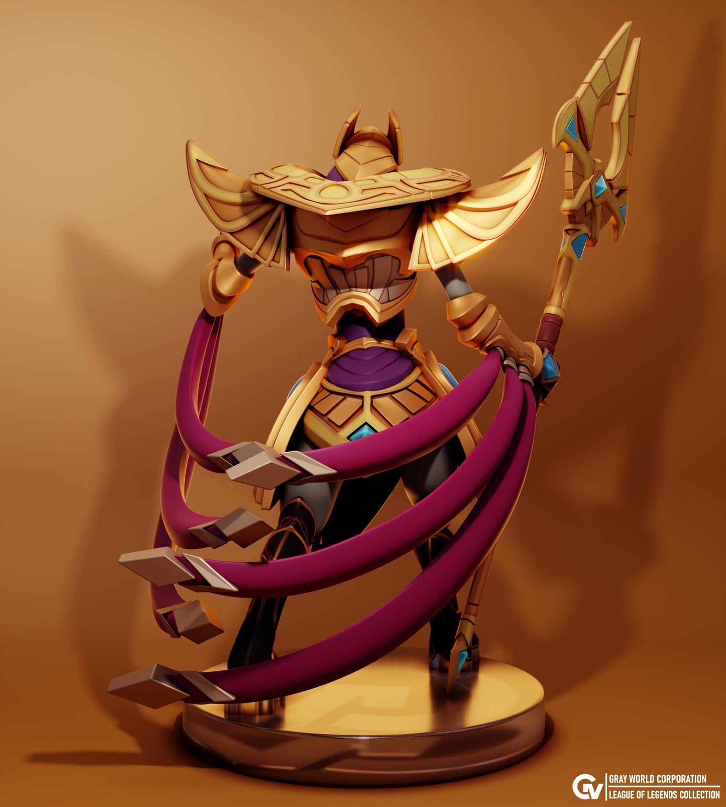 Classic Azir from League of lol  - Collectible 3d printed statues - Perfect for Home Decor - Custom Gift and Painted Versions Available!