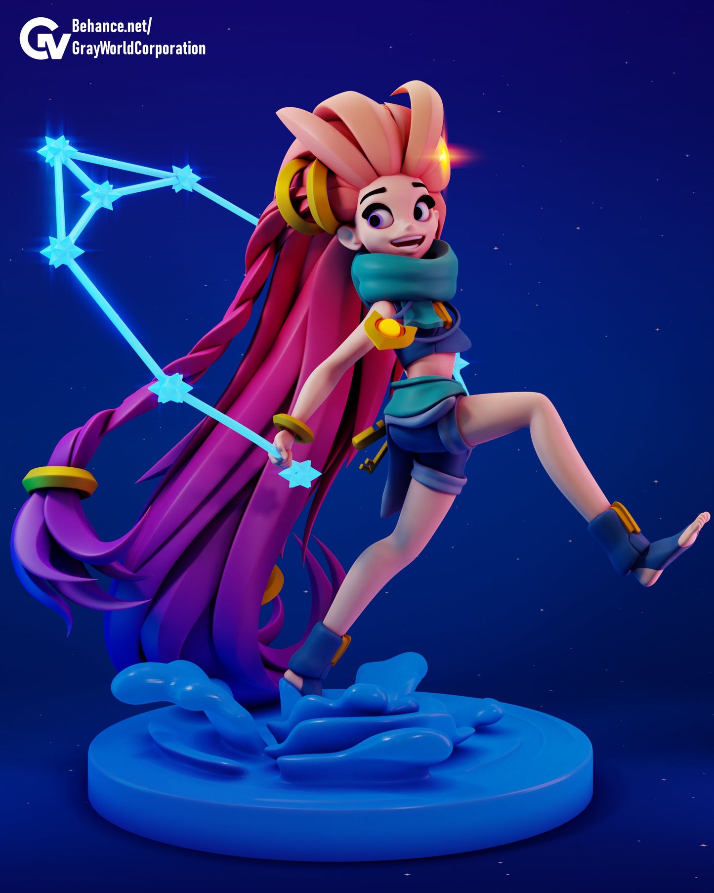 Classic Zoe from League of lol  - Collectible 3d printed statues - Perfect for Home Decor - Custom Gift and Painted Versions Available!