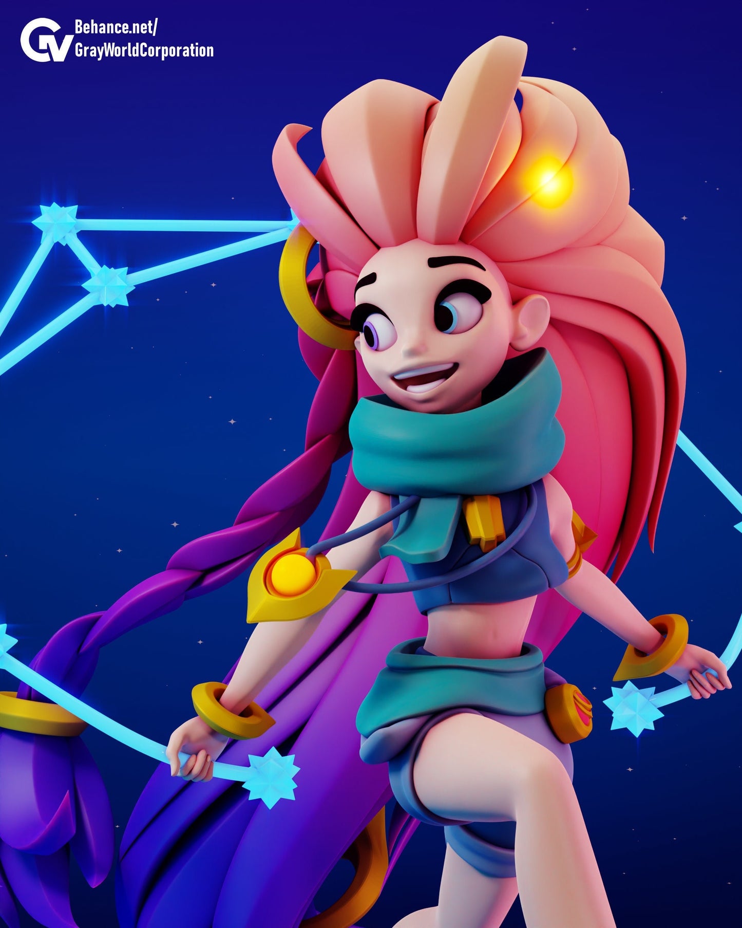 Classic Zoe from League of lol  - Collectible 3d printed statues - Perfect for Home Decor - Custom Gift and Painted Versions Available!