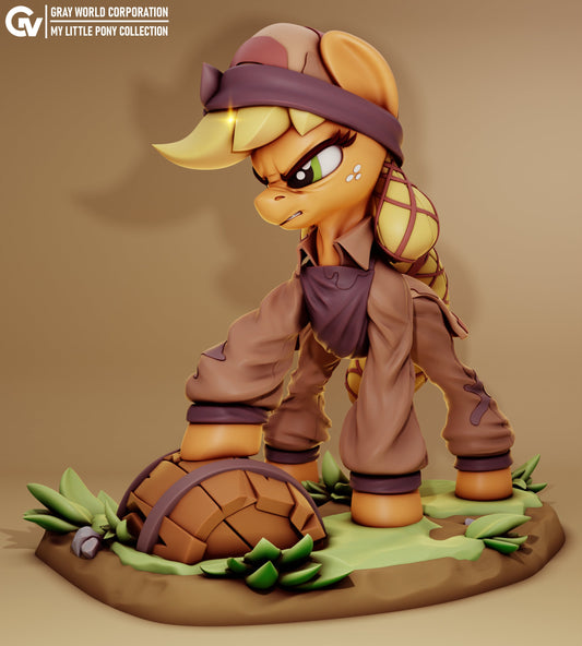 Applejack "Bad Future" From MLP - Collectible 3d printed statues - Perfect for Home Decor - Custom Gift and Painted Versions Available!