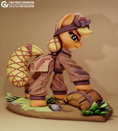 Applejack "Bad Future" From MLP - Collectible 3d printed statues - Perfect for Home Decor - Custom Gift and Painted Versions Available!