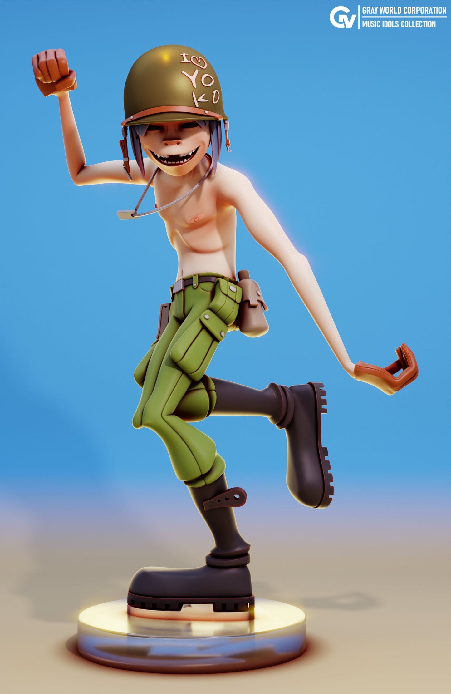 Dirty Harry 2D from Gorillaz - Collectible 3d printed statues - Perfect for Home Decor - Custom Gift and Painted Versions Available!