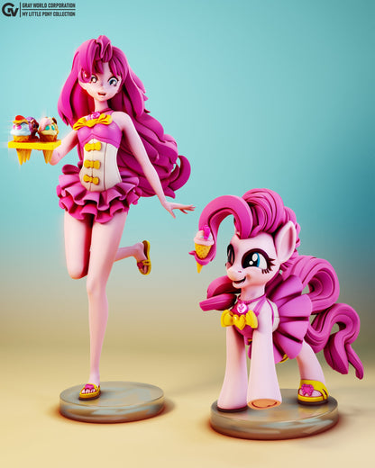 Pink Beach Pinkie Pie Sand Set From MLP Collectible 3d printed statues - Perfect for Home Decor - Custom Gift and Painted Version Available!