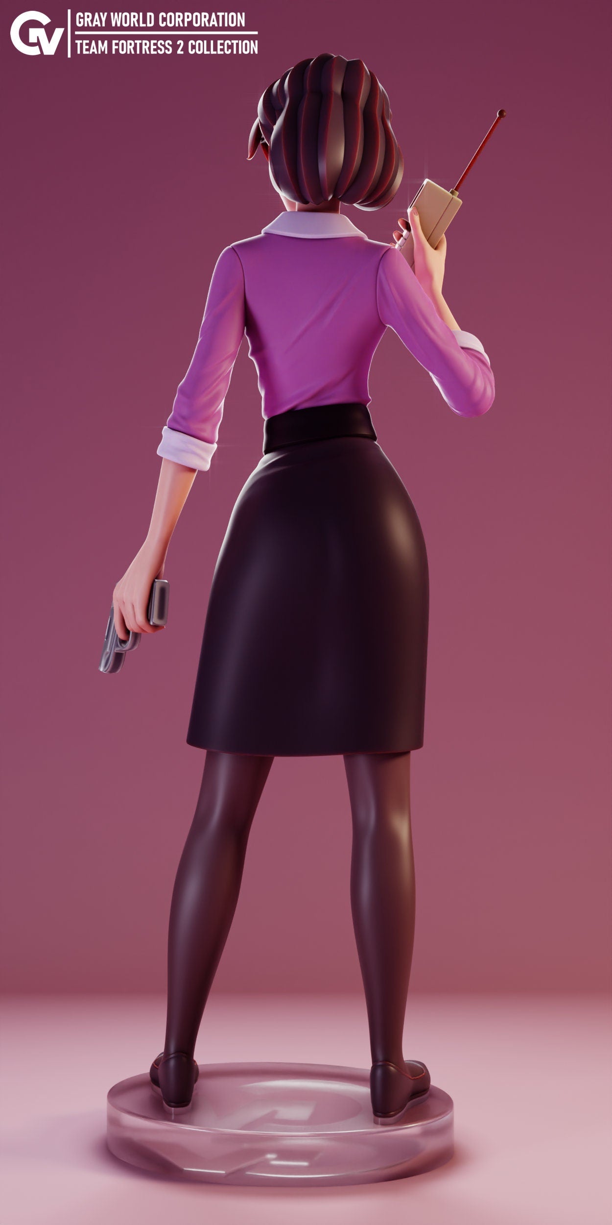 Miss Pauling from Team Fortress 2 - Collectible 3d printed statues - Home Decor - Custom Gift and Painted Versions Available!