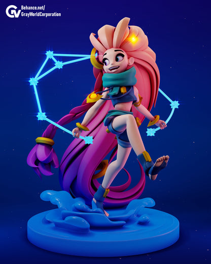 Classic Zoe from League of lol  - Collectible 3d printed statues - Perfect for Home Decor - Custom Gift and Painted Versions Available!