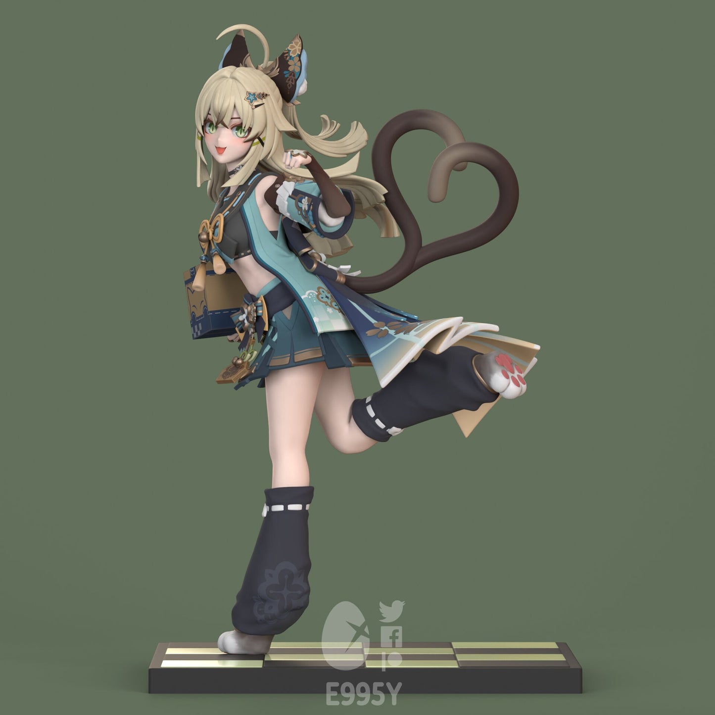 Kirara from Genshin Impact - Collectible 3d printed statues - Perfect for Home Decor - Custom Gift and Painted Versions Available!