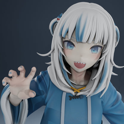 Gawr Gura Hololive VTuber - Collectible Statue  - Décor for your home - 3d Resin Print - Painted or Custom Gift~!