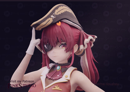 Marine Houshuo Pirate Hololive VTuber - Collectible Statue  - Décor for your home - 3d Resin Print - Painted or Custom Gift~!