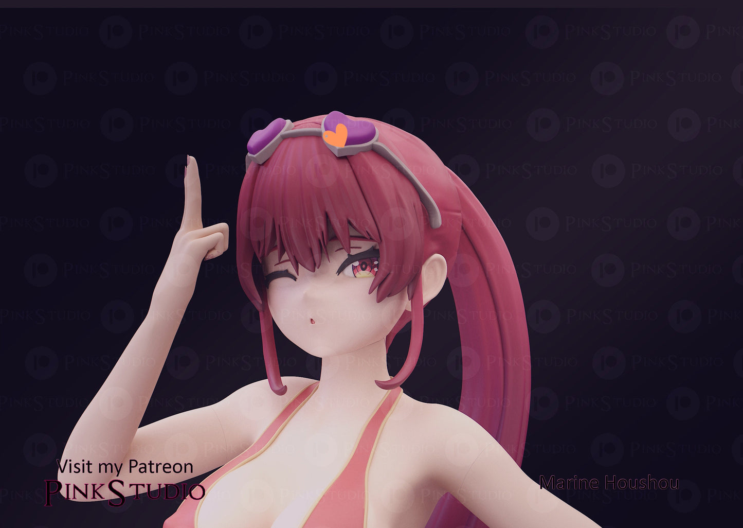 Bikini Houshuo Pirate Hololive VTuber LEWD - Collectible Statue  - Décor for your home - 3d Resin Print - Painted or Custom Gift~!