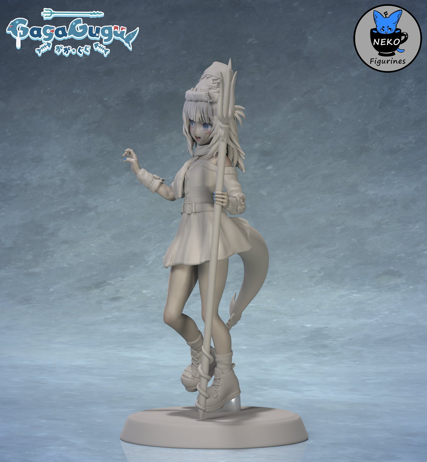 Gawr Gura Hololive VTuber - Collectible Statue  - Décor for your home - 3d Resin Print - Painted or Custom Gift~!