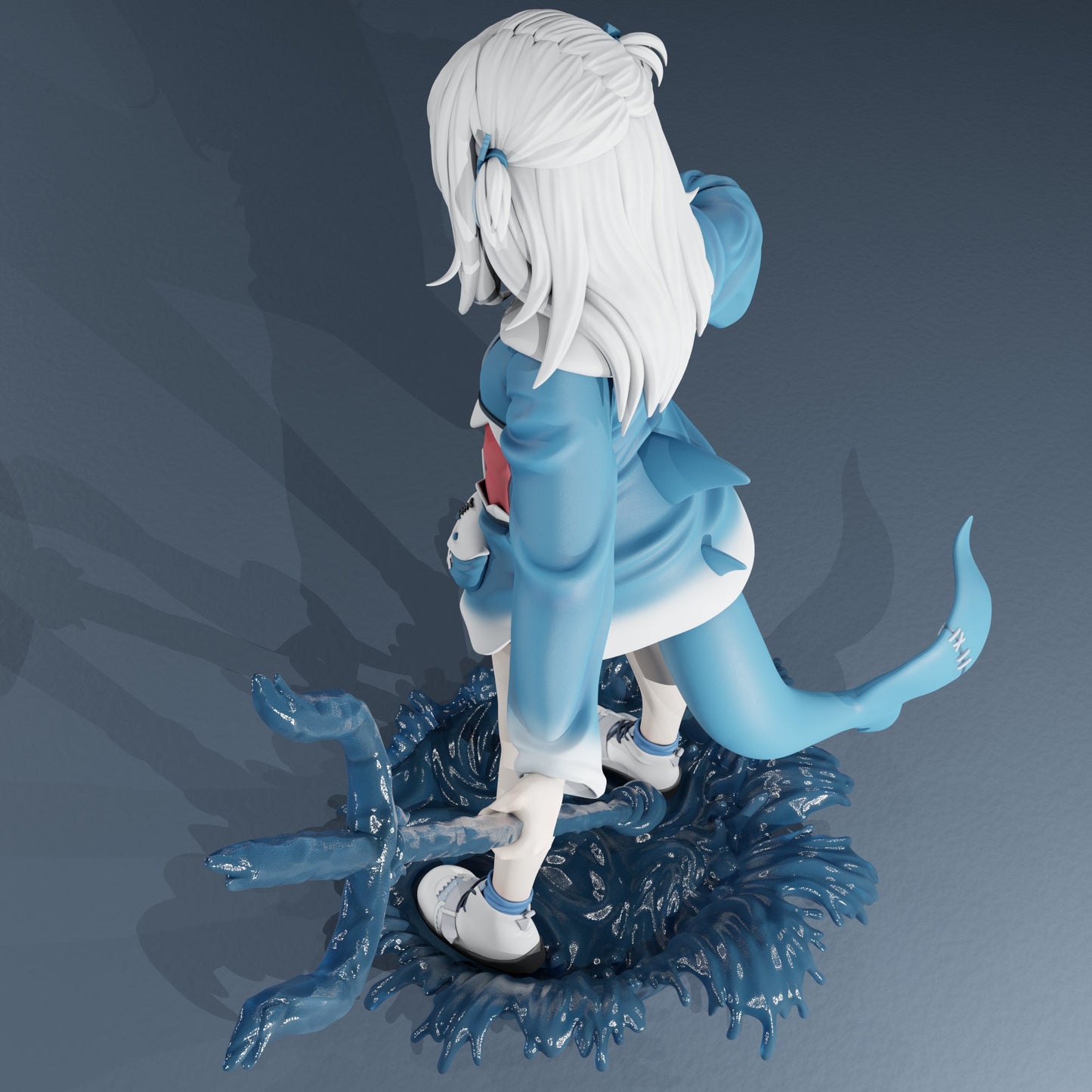 Gawr Gura Hololive VTuber - Collectible Statue  - Décor for your home - 3d Resin Print - Painted or Custom Gift~!