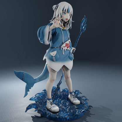 Gawr Gura Hololive VTuber - Collectible Statue  - Décor for your home - 3d Resin Print - Painted or Custom Gift~!