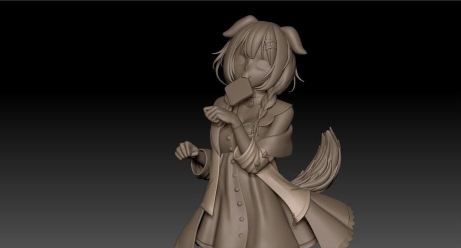 Korone Inugami Hololive VTuber - Collectible Statue  - Décor for your home - 3d Resin Print - Painted or Custom Gift~!