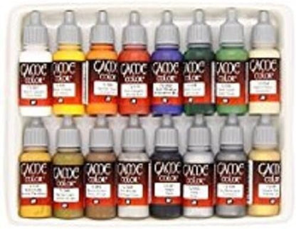 Acylicos Vallejo - Acrylic 16 Colors for Fantasy Figures 17ml bottles - Perfect for DIY hobby project - Acrylic Paint for Statues