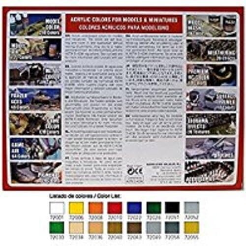 Acylicos Vallejo - Acrylic 16 Colors for Fantasy Figures 17ml bottles - Perfect for DIY hobby project - Acrylic Paint for Statues