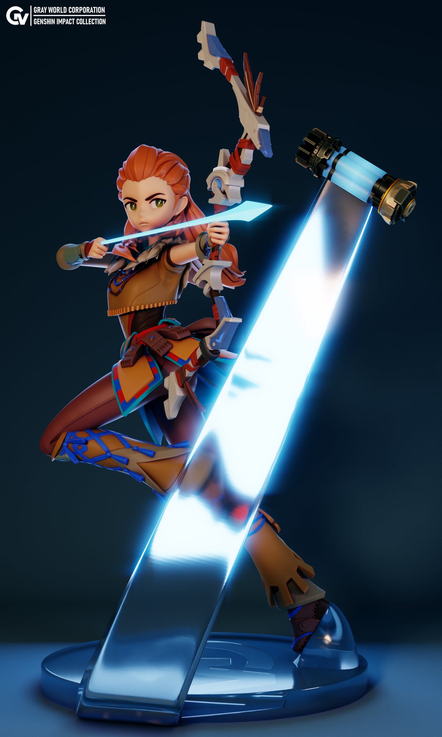 Aloy from Genshin Impact - Collectible 3d printed statues - Perfect for Home Decor - Custom Gift and Painted Versions Available!