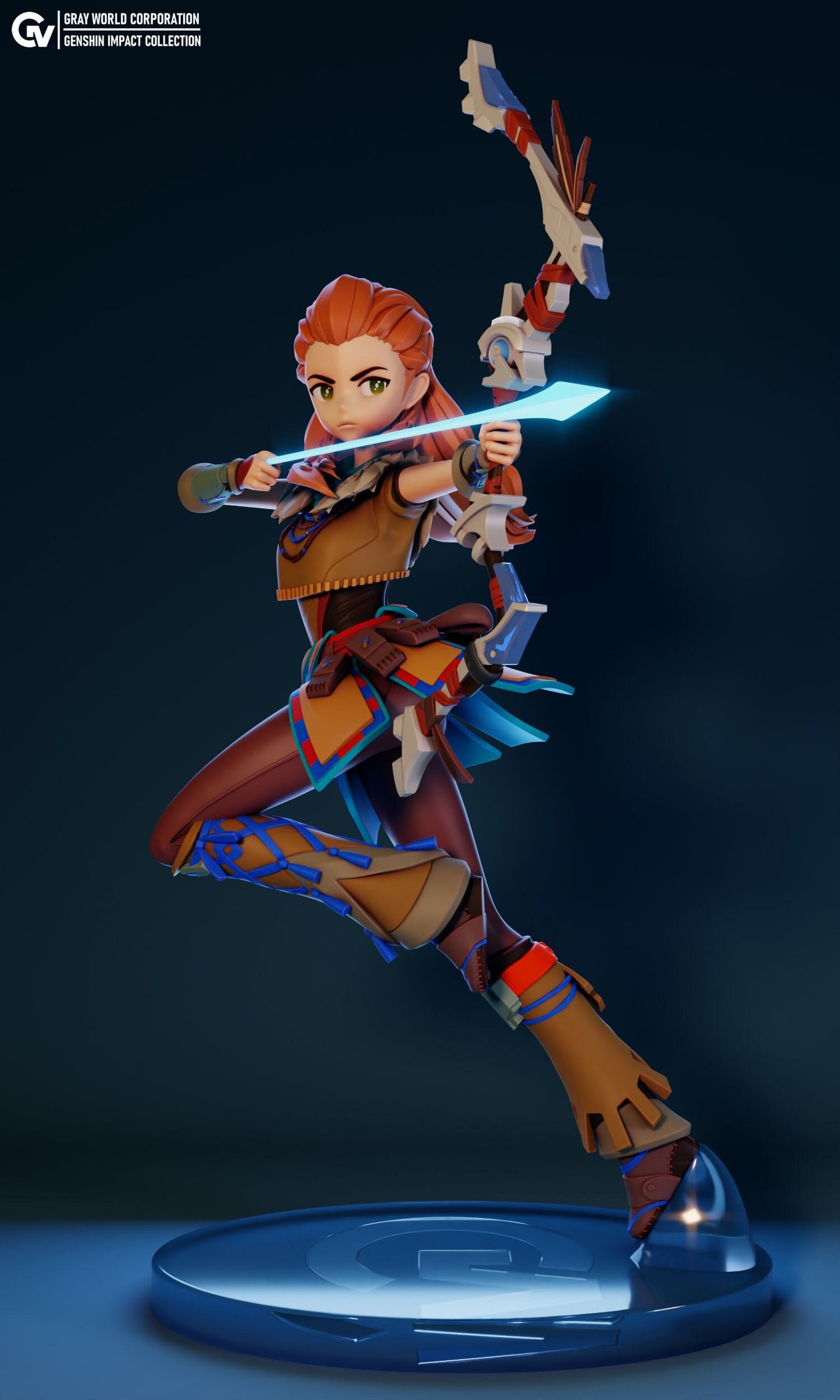 Aloy from Genshin Impact - Collectible 3d printed statues - Perfect for Home Decor - Custom Gift and Painted Versions Available!