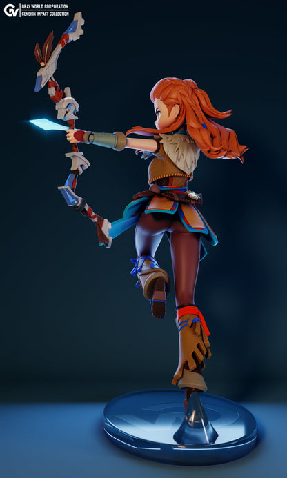 Aloy from Genshin Impact - Collectible 3d printed statues - Perfect for Home Decor - Custom Gift and Painted Versions Available!