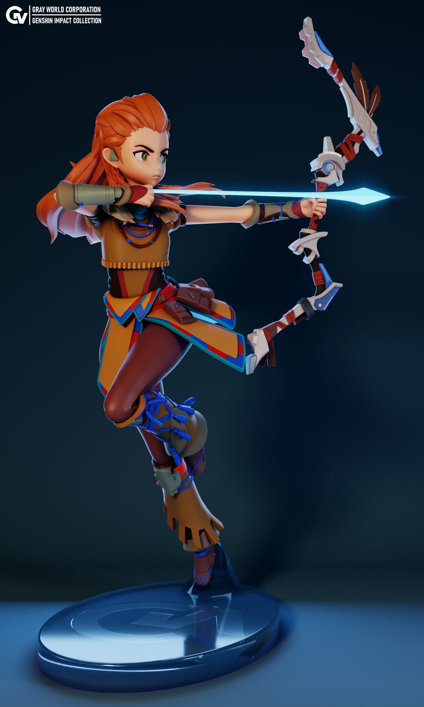 Aloy from Genshin Impact - Collectible 3d printed statues - Perfect for Home Decor - Custom Gift and Painted Versions Available!