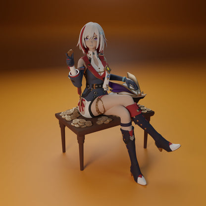 Topaz From Honkai Star Rail  - Collectible 3d printed statues - For Home Decor - Custom Gift and Painted Versions Available!