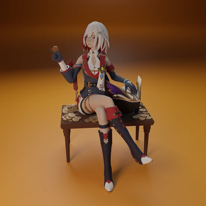 Topaz From Honkai Star Rail  - Collectible 3d printed statues - For Home Decor - Custom Gift and Painted Versions Available!