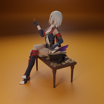 Topaz From Honkai Star Rail  - Collectible 3d printed statues - For Home Decor - Custom Gift and Painted Versions Available!