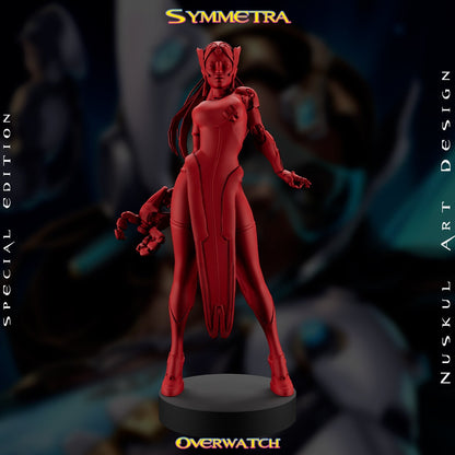 Symmetra Overwatch - Collectible 3d printed statues - Home Decor - Custom Gift and Painted Versions Available!