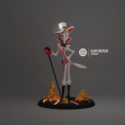 Lucifer without Wings from Hazbin Hotel Collectible 3d printed statues - Perfect for Home Decor - Custom Gift and Painted Versions Available