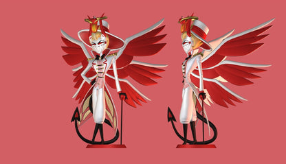 Lucifer with Wings from Hazbin Hotel - Collectible 3d printed statues - Perfect for Home Decor - Custom Gift and Painted Versions Available