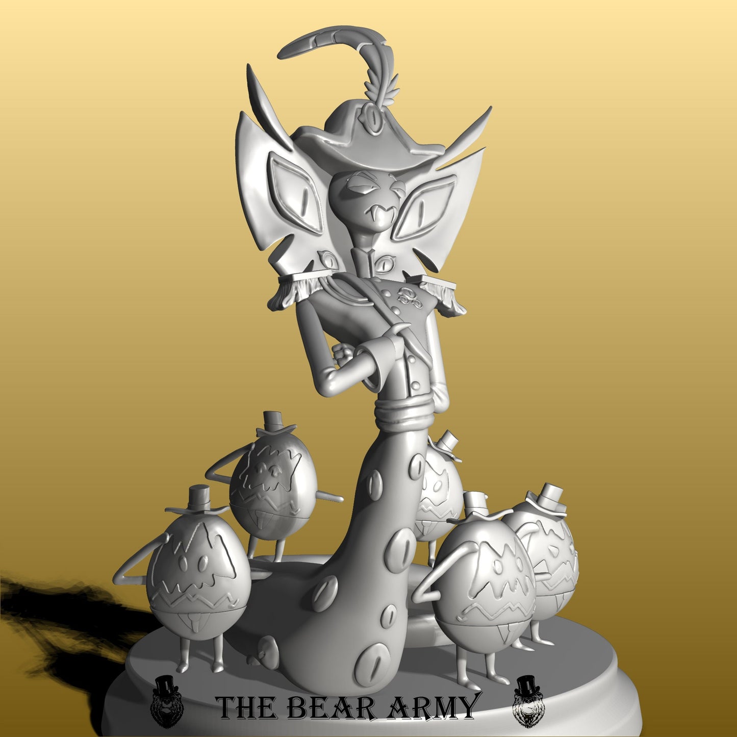 Sir Pentious Diorama from Hazbin Hotel - Collectible 3d printed statues - Perfect for Home Decor - DIY and Painted Versions