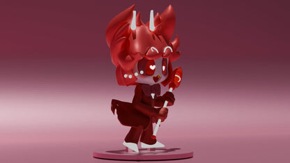 Alastor Chibi Kawai Version from Hazbin Hotel - Collectible 3d printed statues - Perfect for Home Decor - DIY and Painted Versions Available