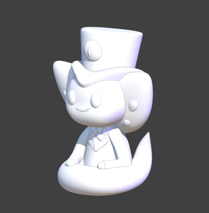 Sir Pentius Chibi Kawai Version from Hazbin Hotel - Collectible 3d printed statues - Perfect for Home Decor - DIY and Painted Versions