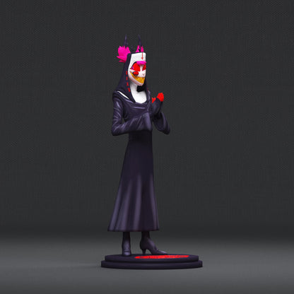 Alastor Nun from Hazbin Hotel - Collectible 3d printed statues - Perfect for Home Decor - DIY and Painted Versions