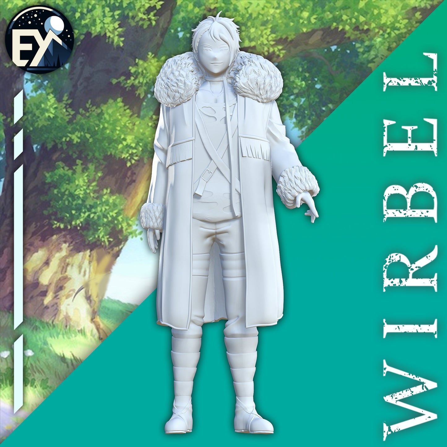 Wirbel from Frieren : Beyond Journey's End - Collectible 3d printed statues - Perfect for Home Decor - DIY and Painted Versions