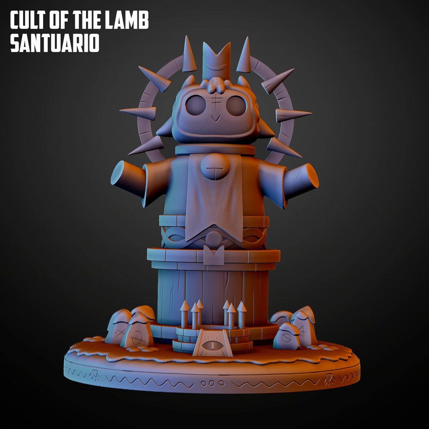 Santuario from Cult of the Lamb  - Collectible 3d printed statues -  Home Decor - Custom Gift and Painted Versions Available!