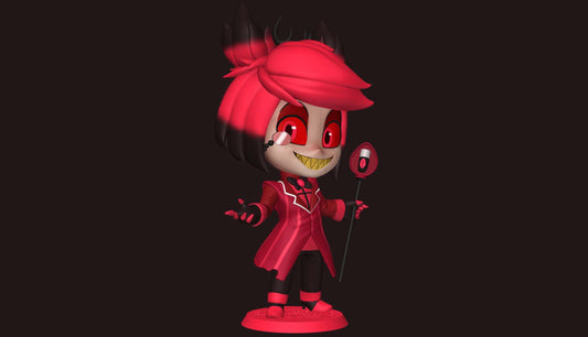 Chibi Alastor from Hazbin Hotel - Collectible 3d printed statues - Perfect for Home Decor - DIY and Painted Versions