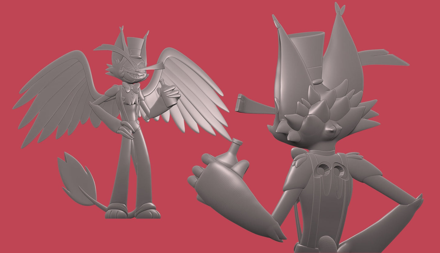 Boozing Husk from Hazbin Hotel - Collectible 3d printed statues - Perfect for Home Decor - DIY and Painted Versions