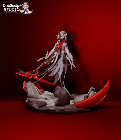 Arrlechino Scythe Diorama from Genshin Impact - Collectible 3d printed statues - Perfect for Home Decor - DIY and Painted Versions Available