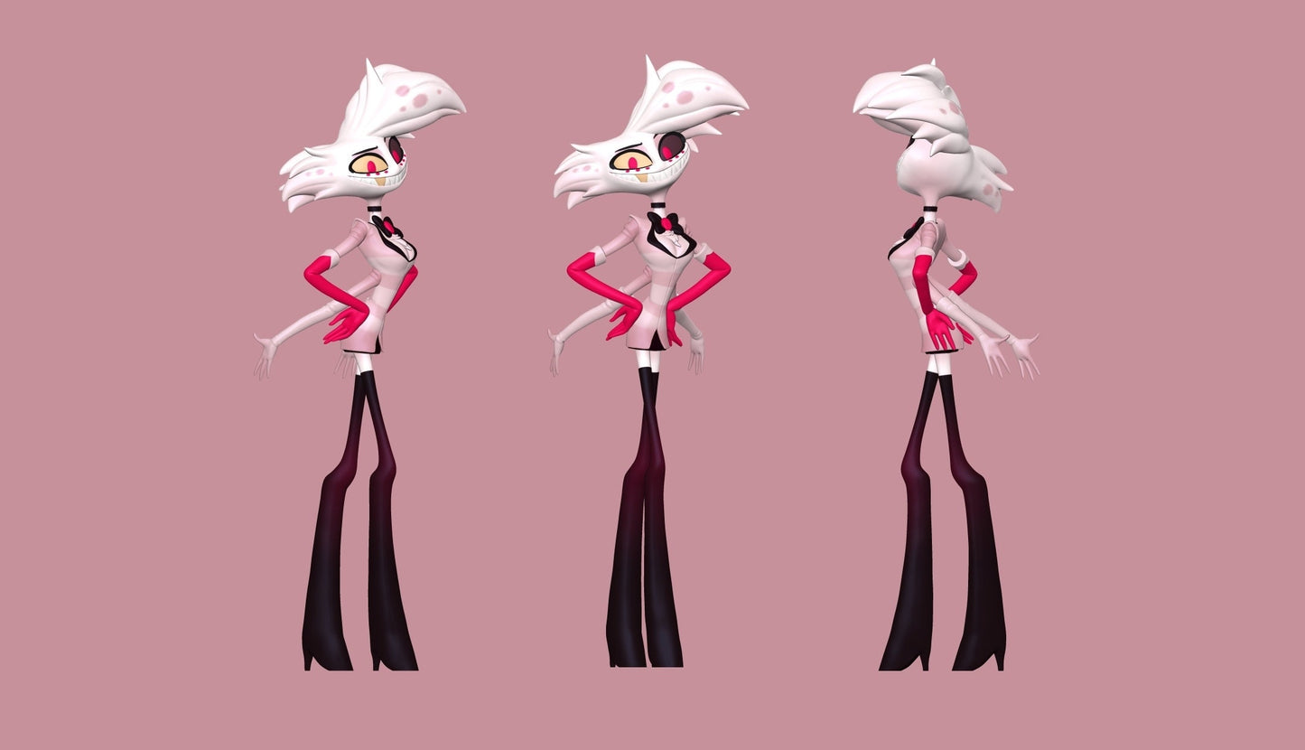 Angel from Hazbin Hotel - Collectible 3d printed statues - Perfect for Home Decor - Custom Gift and Painted Versions Available