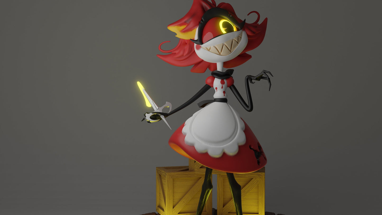 Niffty from Hazbin Hotel - Collectible 3d printed statues - Perfect for Home Decor - Custom Gift and Painted Versions Available