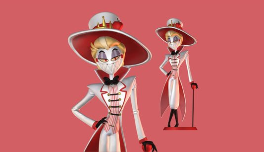 Lucifer from Hazbin Hotel - Collectible 3d printed statues - Perfect for Home Decor - Custom Gift and Painted Versions Available