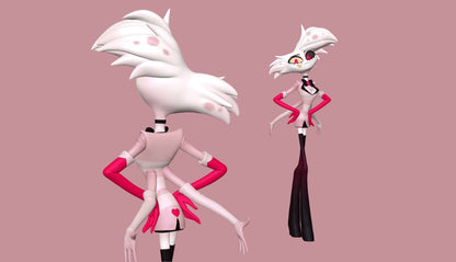 Angel from Hazbin Hotel - Collectible 3d printed statues - Perfect for Home Decor - Custom Gift and Painted Versions Available